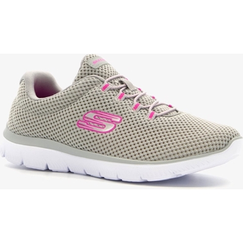 Skechers Summits Dames Sneakers grijs/helle bloemenroze