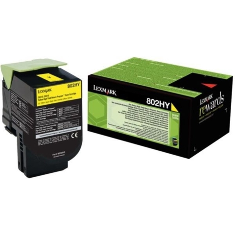 Lexmark 802HY Toner Geel, 3k