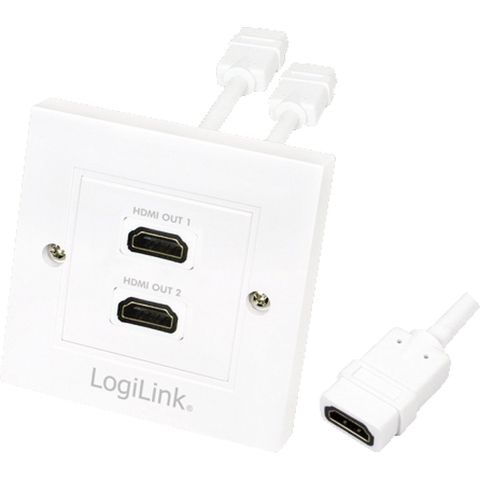 LogiLink aansluit muurdoos 2x HDMI Wit