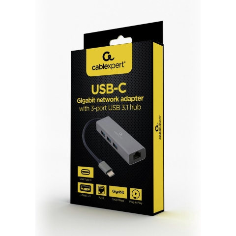 Gembird USB-C Hub Gigabit