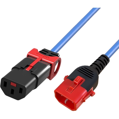 ACT Netsnoer C13, C14 Dual IEC LOCK