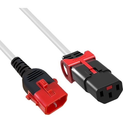 ACT Netsnoer C13, C14 Dual IEC LOCK wit