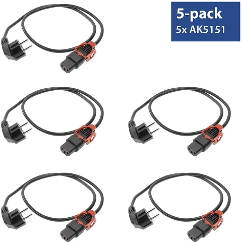 ACT Netsnoer CEE 7/7 male (haaks), C13