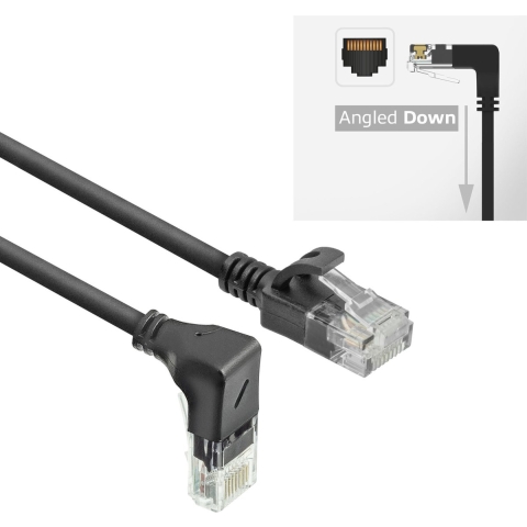 ACT Zwarte 5 meter U/UTP CAT6A LSZH