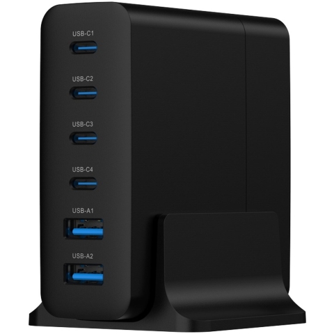 Gembird 6-poorts 75W GaN USB snellader