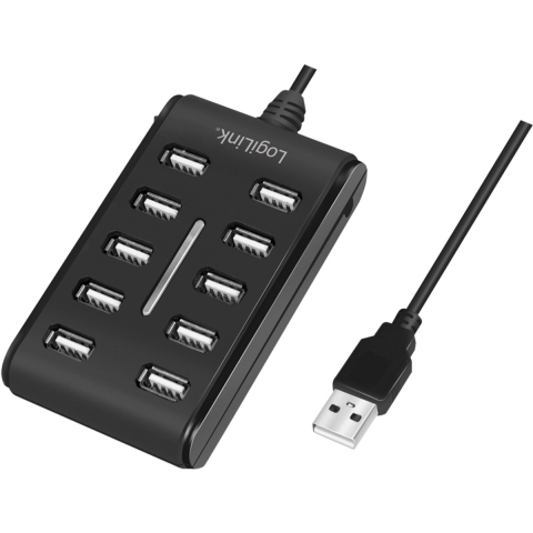 LogiLink USB Hub 10-Poorten met voeding