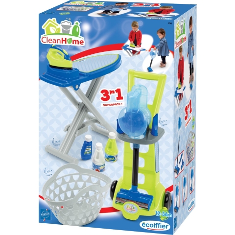 Top1Toys Cleanhome 3 In 1 Cleaning Set