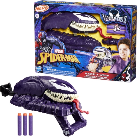 Marvel Spiderman Venom versus Venom strike blaster