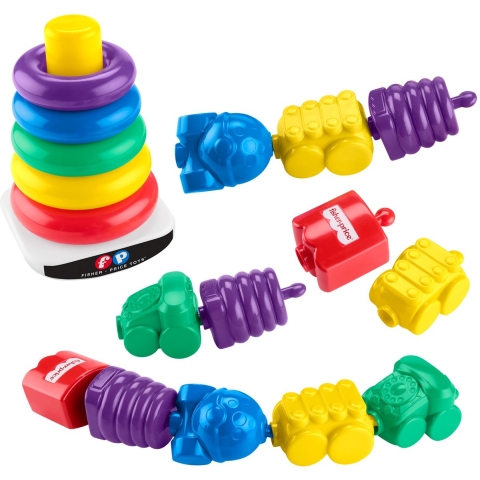Fisher Price 80th stapeltoren en ketting bundel