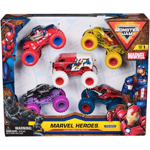 Top1Toys Monster Jam 1:64 5pack Marvel