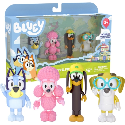 Bluey vrienden figurenset 4 pack