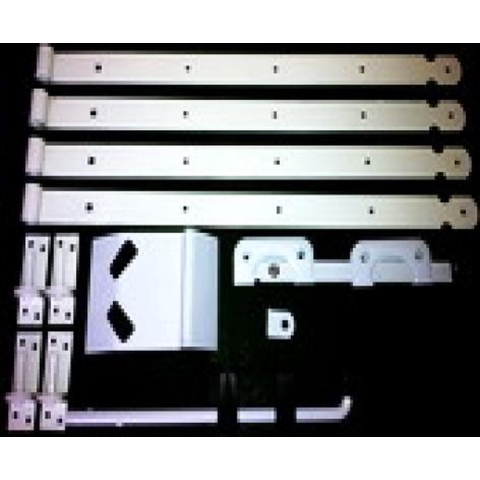 Poortbeslag tuinpoort dubbel wit gecoat