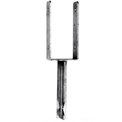 U-pergoladrager paalhouder zwaar 121mm