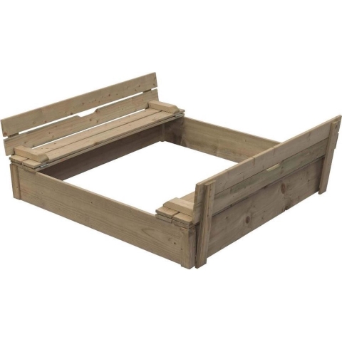 Houten zandbak met deksel 120x120cm