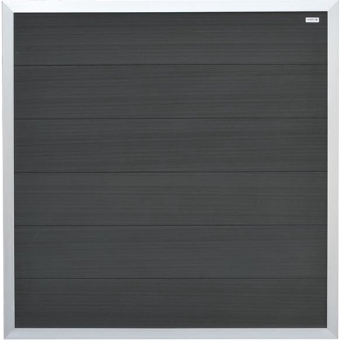 Tuinscherm antraciet schutting composiet 180x180cm