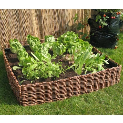 Moestuinbak plantenbak wilgen 80x80x20cm