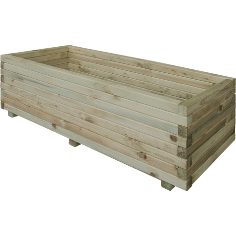 Houten plantenbak rechthoek grenen 92cm