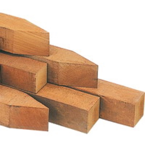 Hardhouten palen Azobe 7x7x275cm