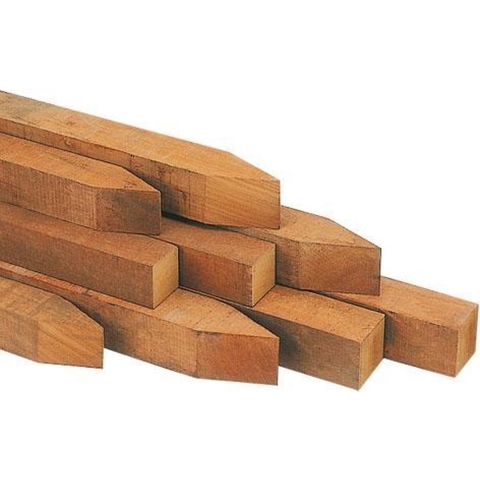Hardhouten palen Azobe 7x7x250cm