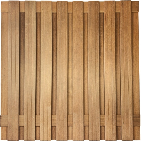 Schutting hardhout tuinscherm 180x180cm (19pl.)