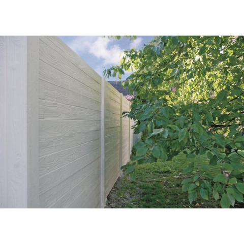 Beton schutting Wood texture dubbelzijdig 200x193cm