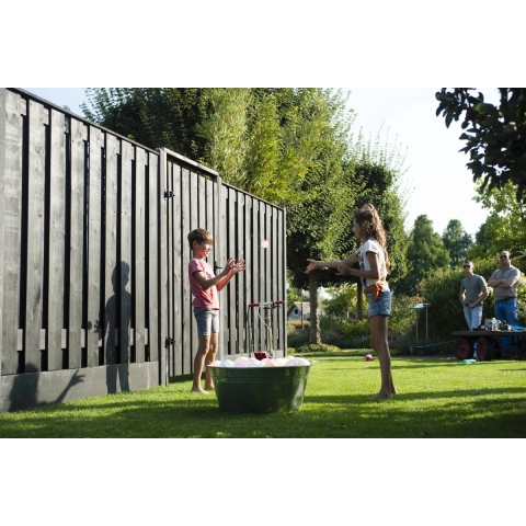 Hout beton schutting volledig antraciet  200x190cm (per set)