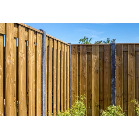 Hout beton schutting antraciet 200x190cm (per set)