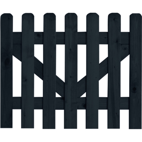 Tuinhek poortje grenen hekwerk 80x100cm (zwart)
