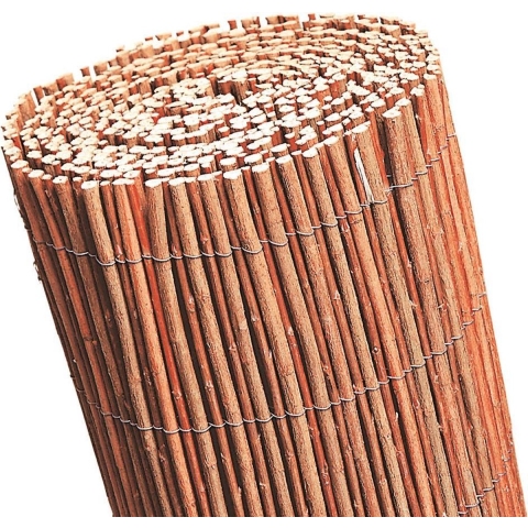 Wilgenmat wilgenmatten wilgenrol balkonscherm rood 1x5m