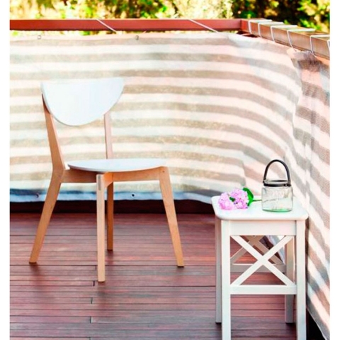 Balkondoek balkonscherm grijs/wit 5 meter