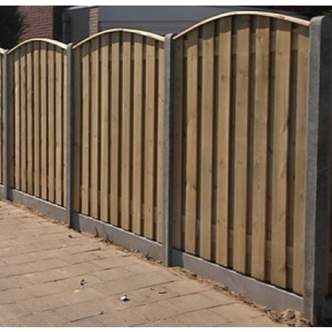 Hout beton schutting per complete set 200x190cm 15pl. toog