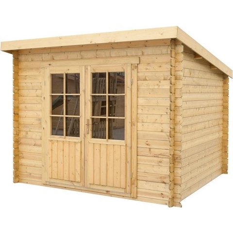 Houten tuinhuisje blokhut Heywood 300x300cm