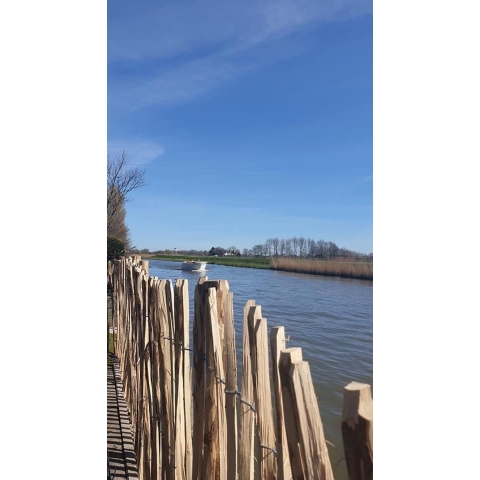 Engels schapenhek kastanje 100cmx10m latafstand 8-10 cm