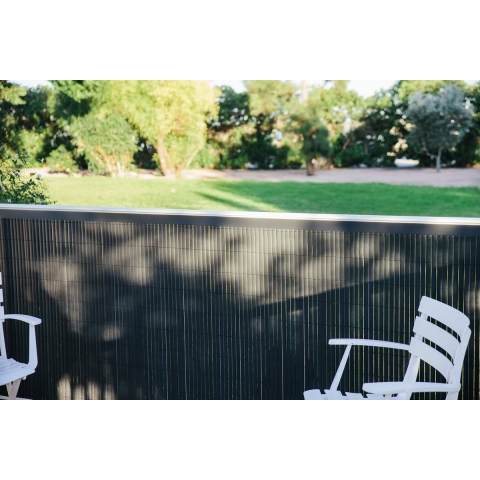 Tuinscherm PVC antraciet 150x300cm