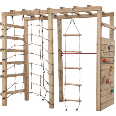 Houten speeltoestel houten schommel klimtoren King Kong 240x120x220cm