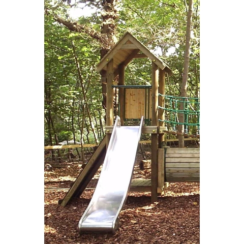 Glijbaan RVS speeltoestellen laag (platformhoogte 200cm)