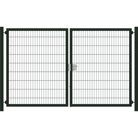 Tuinpoort dubbelstaafmatten dubbel 203cm hoog en 250cm breed