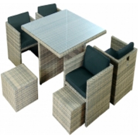 Tuinmeubel tuinset wickerset Venice cappuccino