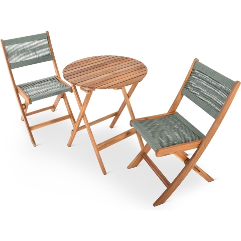 Bistroset tuinmeubel tuinset Acaciahout 3-delig