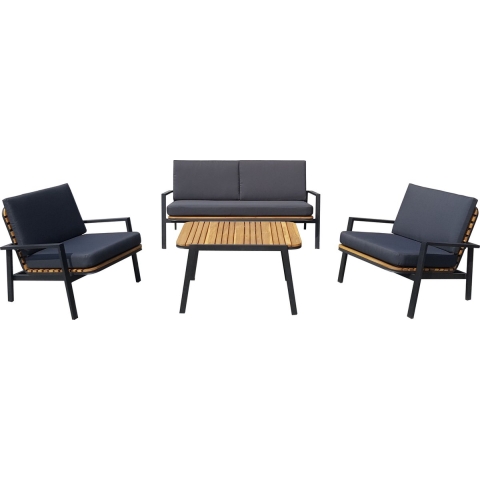 Aluminium loungeset Dexter 4 personen