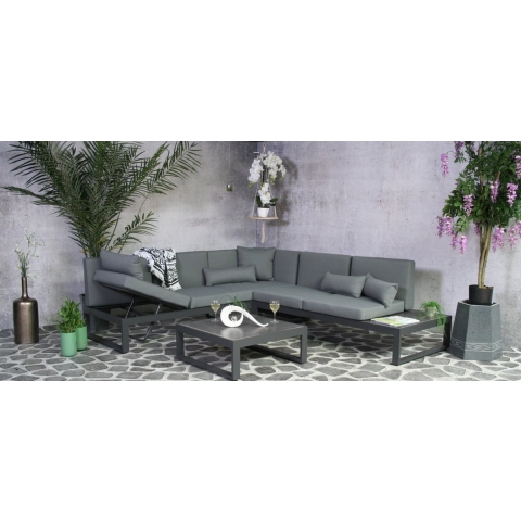 Aluminium loungeset Malaga 6 personen