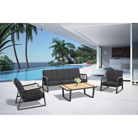Aluminium loungeset Robinson 5 personen