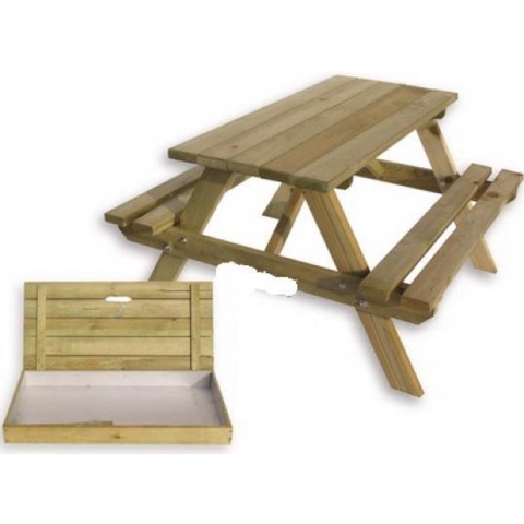 Kinderpicknicktafel met zandbak
