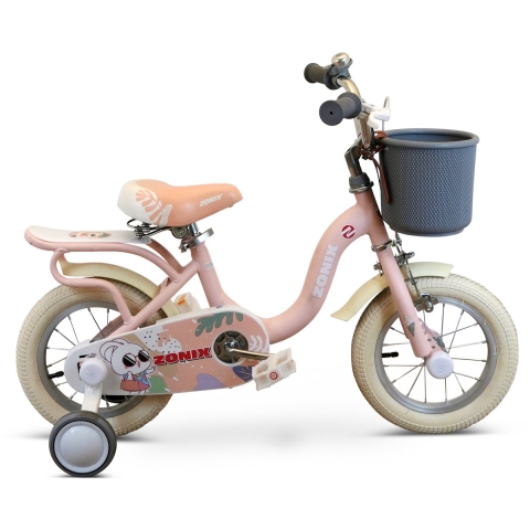 Zonix Meisjesfiets 12 Inch Licht Pastelroze Kinderfiets Met Zijwieltjes Voor Meisjes Van 2 Tm 4 Jaar Geschikt Voor Kledingmaat 90-105 | Welhof; Dé Outlet Store Van De Benelux