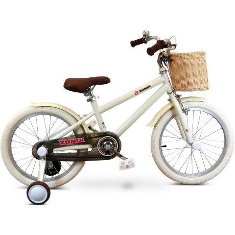 Zonix Kinderfiets 18 Inch Jongensfiets – Licht Beige Met Zijwieltjes | Leeftijd 5-7 Jaar | Kledingmaat 110-123 | Welhof; Dé Outlet Store Van De Benelux