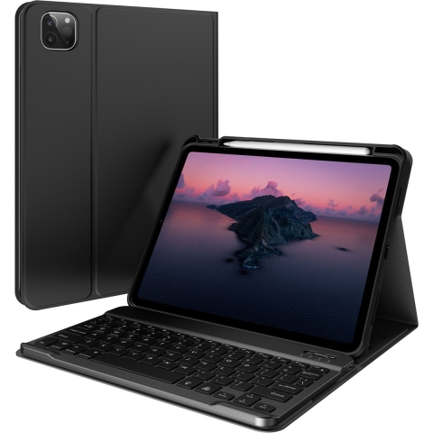 Accezz QWERTY Bluetooth Keyboard Bookcase Apple iPad