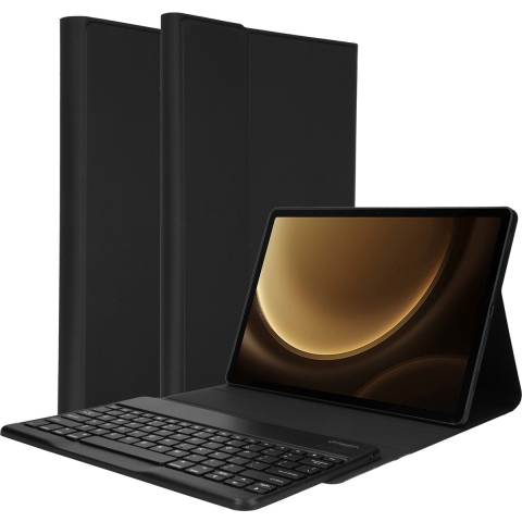 Accezz QWERTY Bluetooth Keyboard Bookcase - Samsung Galaxy Tab S9 FE+