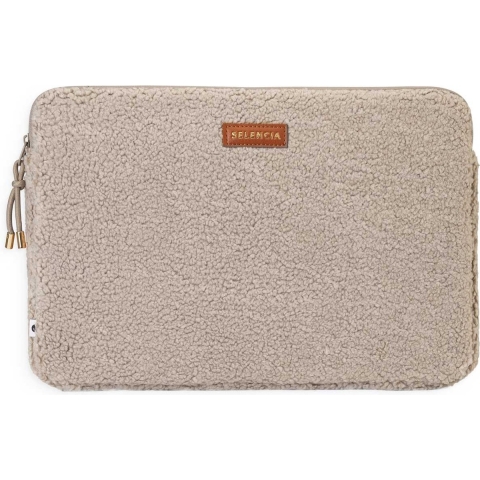Selencia - Teddy Laptop Sleeve - 16'' - Beige