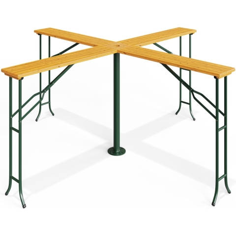 Statafel XXL Quattro Hout 241x241x104cm Inklapbaar