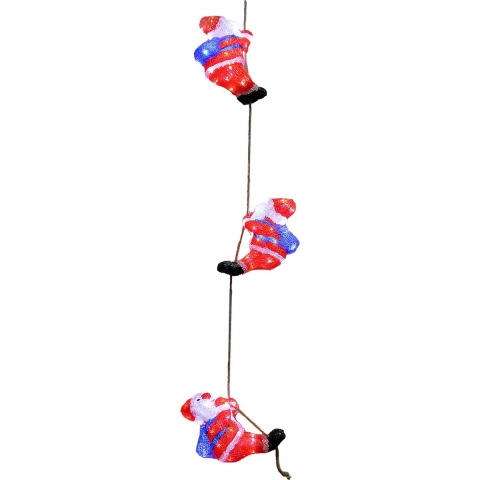 Kerstversiering Kerstfiguren LED Acryl Kerstman Trio